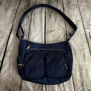 Travelon Blue Crossbody Bag with RFID Shielded Pocket